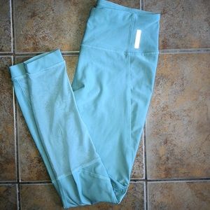 Teal baby blue workout leggings